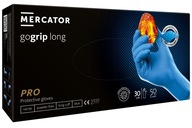 Mercator gogrip modré LONG M 50s nitrilové rukavice