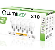 10x LED žiarovka E27 15W = 150W LUMILED 3000K CCD