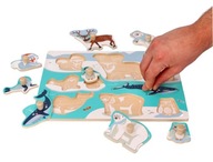 Puzzle s rúčkami Polar Animals Age Glacier Frozen Ice Bricks +12m