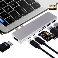 Adaptér 7v1 HUB USB-C HDMI 4K SD Macbook Pro / Air