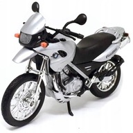 BMW F 650 GS strieborný model motocykla 1:18 Welly