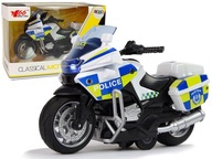 Policajný motocykel 1:14 Pull-Back Drive zvukové svetlá pre deti