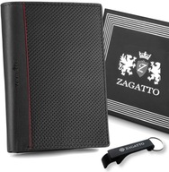 ZAGATTO Pánska kožená peňaženka čierna RFID koža