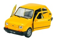 WELLY FIAT 126p MALUCH ŽLTÉ 1:34 LEGENDY PRL NOVÝ KOVOVÝ MODEL 42372