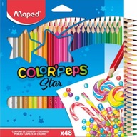 Trojuholníkové pastelky Maped Colorpeps Star 48 kusov