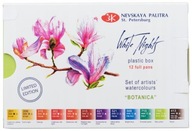 WATERCOLOR Farby WHITE NIGHTS Akvarely BOTANICA 12 farieb farieb