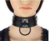 BDSM101B Kožený náhrdelník GOTH CHOKER golier