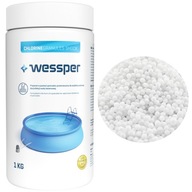 CHLÓROVÝ ŠOK PRE BAZÉNOVÉ CHEMIKÁLIE DO BAZÉNU 1kg WESSPER