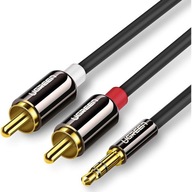 Ugreen audio hudobný kábel 3,5 mm mini jack - 2RCA 3m cinch samec