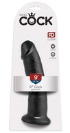 King Cock - realistické zakrivené dildo s prísavkou 23 CM čierne