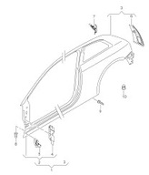 AUDI A3 S3 2013-2016 DRŽÁK LAMPY Vzadu PRAVÝ