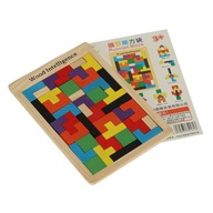 DREVENÉ PUZZLE MONTESSORI 3D TETRIS PUZZZ