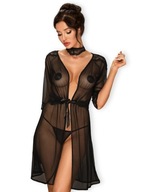 Obsessive Lucita Sheer Robe and Belt L/XL