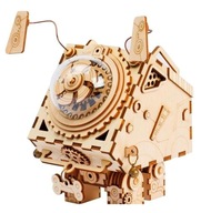 3D DREVENÉ PUZZLE STEAMPUNK DOG MUSIC BOX