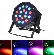 DISCO REFLEKTOROVÁ LED LAMPA COLORFON FLAT 18x1W RGB