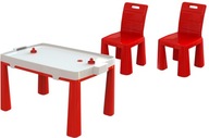 Stôl + 2 stoličky a stoličky + hra air hockey