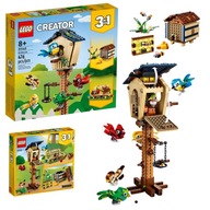 LEGO Creator 3 v 1 31143 Zvieratká z domácej vtáčej búdky na lavičke Vtáčiky