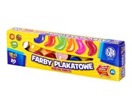 Plagátové farby ASTRA 20ml 12 farieb + 1 ZDARMA