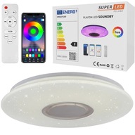 Lampa LED panel PLAFON RGB CCT Bluetooth reproduktor SuperLED diaľkové ovládanie