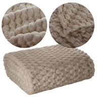 Cindy6 Poťah na sedadlo Deka 70x160 z mikrovlákna Embossed Plaid Beige