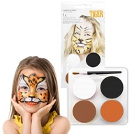 MAKE UP makeup FACE PAINTS mix TIGER biela čierna ORANŽOVÁ hnedá