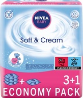 NIVEA BABY Soft Cream vlhčené obrúsky 4x63 ks