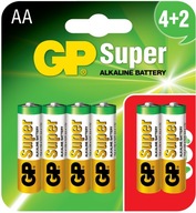Batérie GP SUPER ALKALINE LR06 AA 1,5V - 6 ks