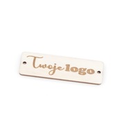 Preglejkový štítok 1x4cm s logom, 100 ks, personalizovaný