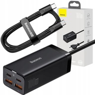 RÝCHLA NABÍJAČKA BASEUS GaN3 2x USB-C/2x USB 100W rýchla + 1,5m kábel