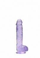 6" / 15 cm Realistické dildo s loptičkami – fialové