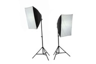 2x Lampa Continuous Light + Softbox 50x70 +8x 400W