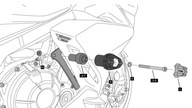 Nárazové podložky PUIG pre Honda CBR500R 19-23
