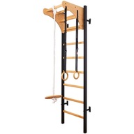 Drevený a kovový gymnastický rebrík vyrobený z dreva