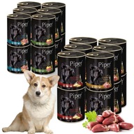 Mokré krmivo Piper Mix príchute 24x800g