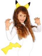 POKEMON SET PIKACHU outfit TAIL ČELENKA UŠI prevlek