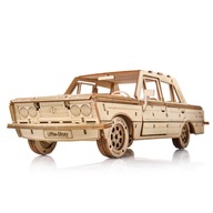 Drevený 3D PUZZLE MODEL AUTA AUTO VEĽKÝ FIAT 125P FSO DIY MALÝ PRÍBEH