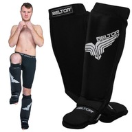 BELTOR CHRÁNIČE HOLENEČNEJ A STREDOVEJ NOHY SO VELKOSTOU VELCRO BLACK MMA PRO VEĽKOSŤ XL