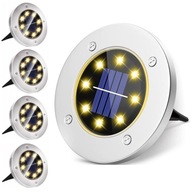 4x LED SOLÁRNE ZÁHRADNÉ LAMPY, VOZÍK VOZÍN, ŽIARENÝ DISK