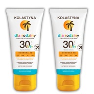 2X EMULZIA NA OPAĽOVANIE PRE CELÚ RODINU SPF30 KOLASTYNA 250ML 4D OCHRANA