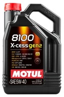 MOTUL OLEJ MOTUL 5W40 5L 8100 X-CESS GEN2 / 502,00 505,00 / 229,5 226,5 / A