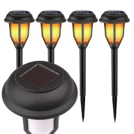 4x LED solárne svietidlo TORCH, efekt FIRE FLAME