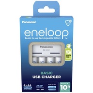 USB NABÍJAČKA PANASONIC ENELOOP BQ-CC61 + 4 x R6 AA