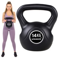 KETTLEBELL DUMBELL HMOTNOSŤ 14kg GUĽA ČINA ČIERNA