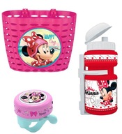 Košík zvonček na bicykel fľaša na vodu na bicykel 350 ml DISNEY MINNIE MOUSE