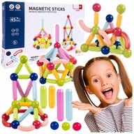 MAGNETICKÉ BLOKY VZDELÁVACIE PUZZLE STAVEBNÉ BLOKY 45 EL