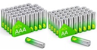 VÝKONNÉ alkalické batérie GP SUPER Alkaline AAA LR03 40ks + AA LR6 40ks