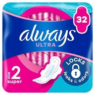 Hygienické vložky ALWAYS ULTRA SUPER PLUS 4 x 8 kusov Veľkosť 2