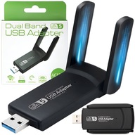 ADAPTÉR SIEŤOVEJ KARTY WIFI USB 3.0 1300 Mbps 5 GHz 2 REŽIMY SIMULÁCIA AP