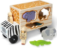 Drevené autíčko Safari ZOO Melissa & Doug