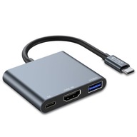 Adaptér 3v1 USB-C HDMI 4K USB-A